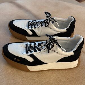 Sam Edelman Monochrome Sneakers with Tan Soles